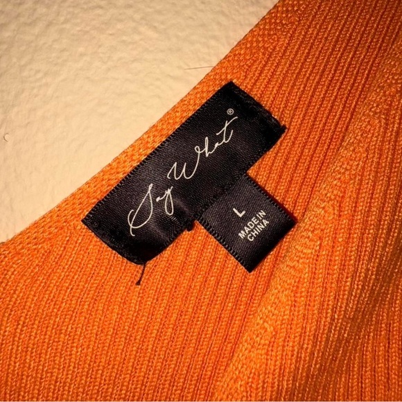 Say What? Orange Twist-Front Midi Dress - Picture 2 of 7